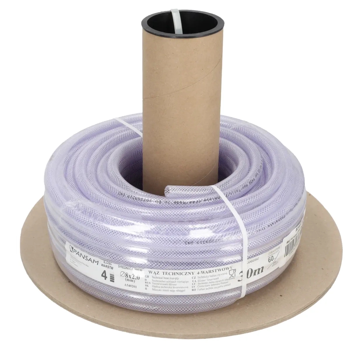 Vystužená hadica pre stlačený vzduch PVC 8x12mm 1m (min. obj 30m)