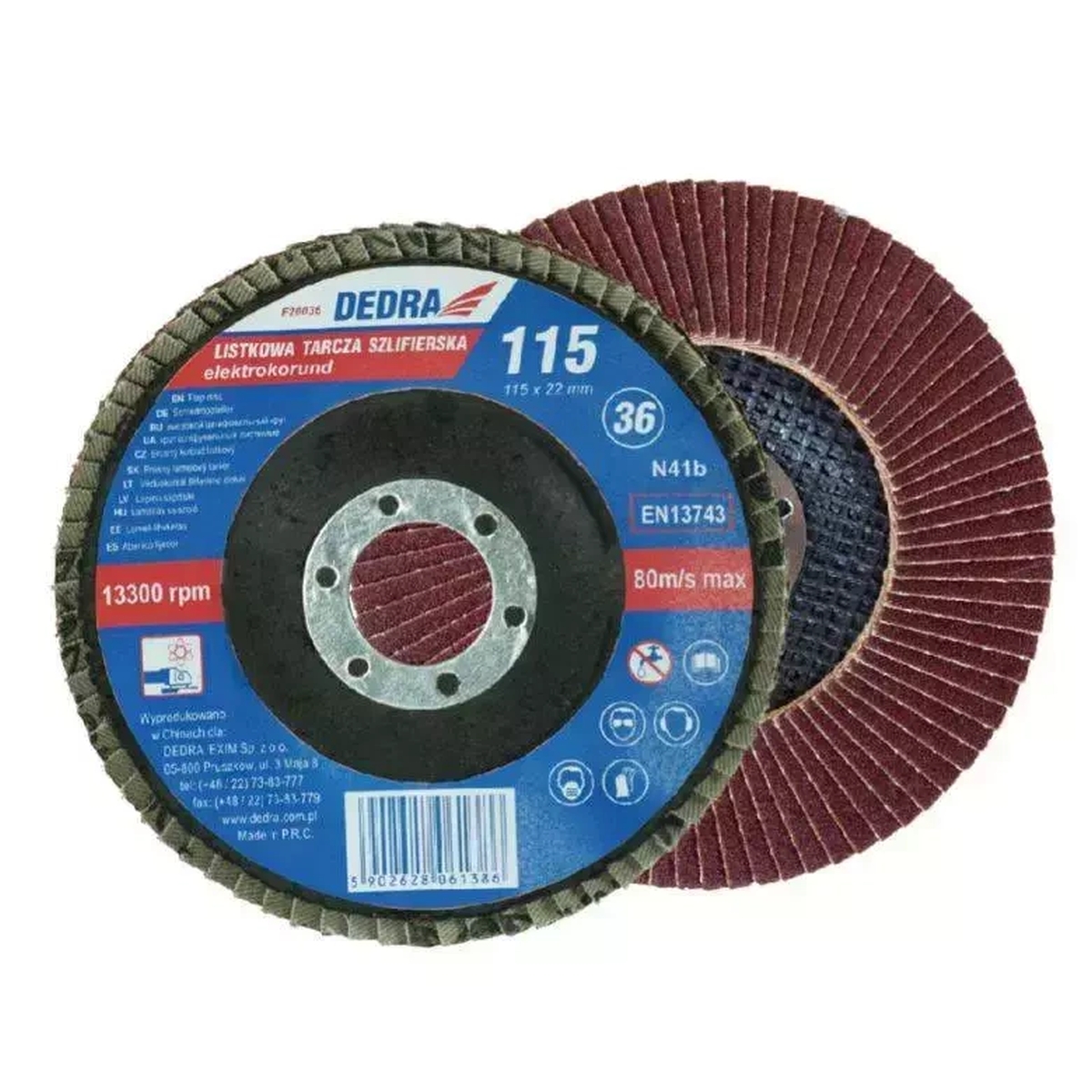 Brúsny kotúč s chlopňou, elektrokorund, zrnitosť 60, 76x10mm