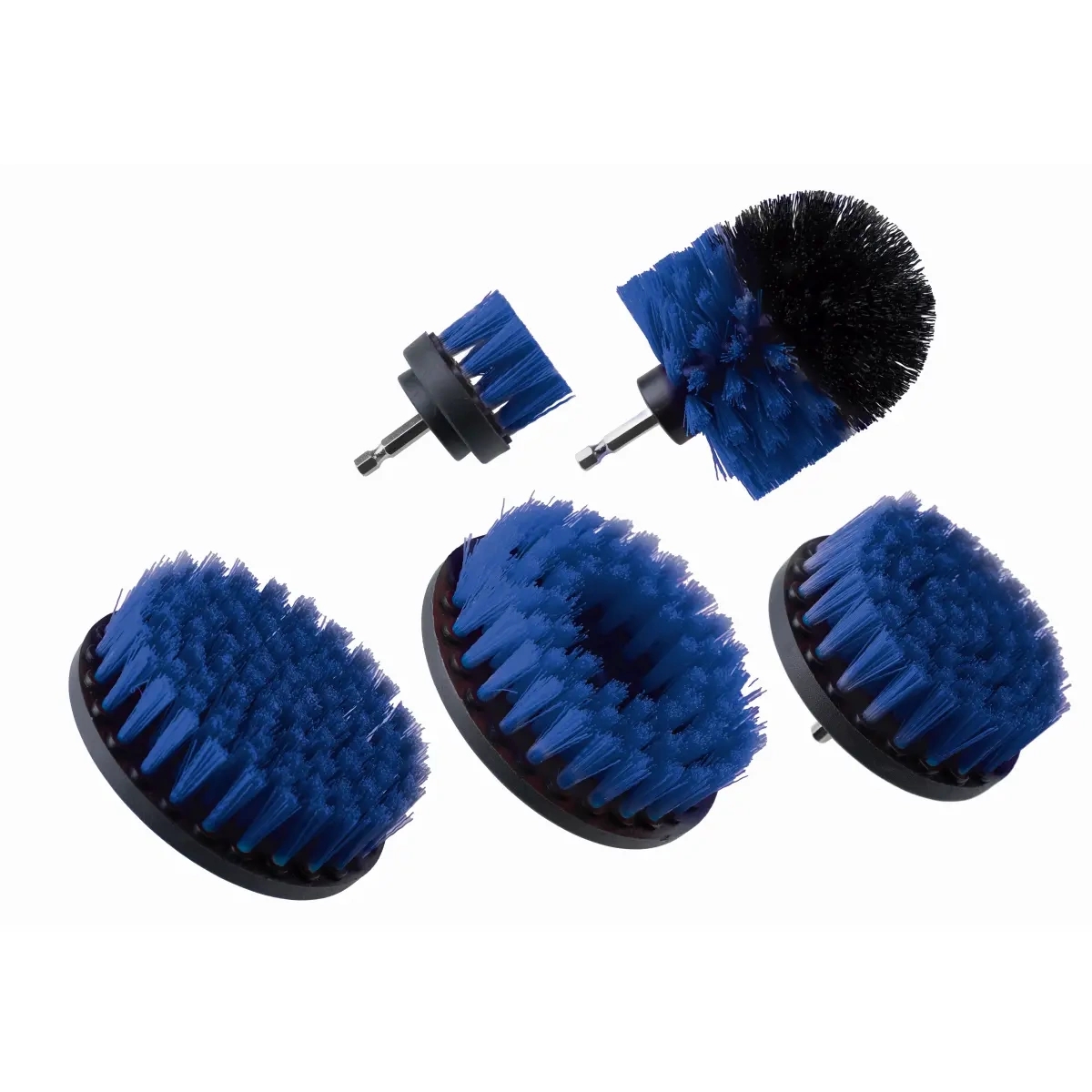 Čistiace kefy, pre vŕtačku, sada 5 ks, nylon, šesťhran, 6 mm