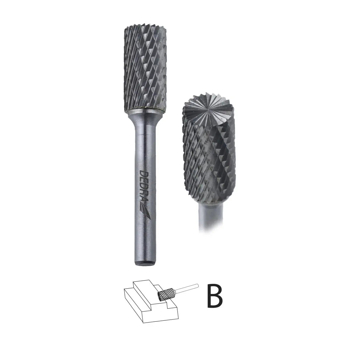 Ozubená valcová stopková fréza B12x25mm, stopka 6 mm