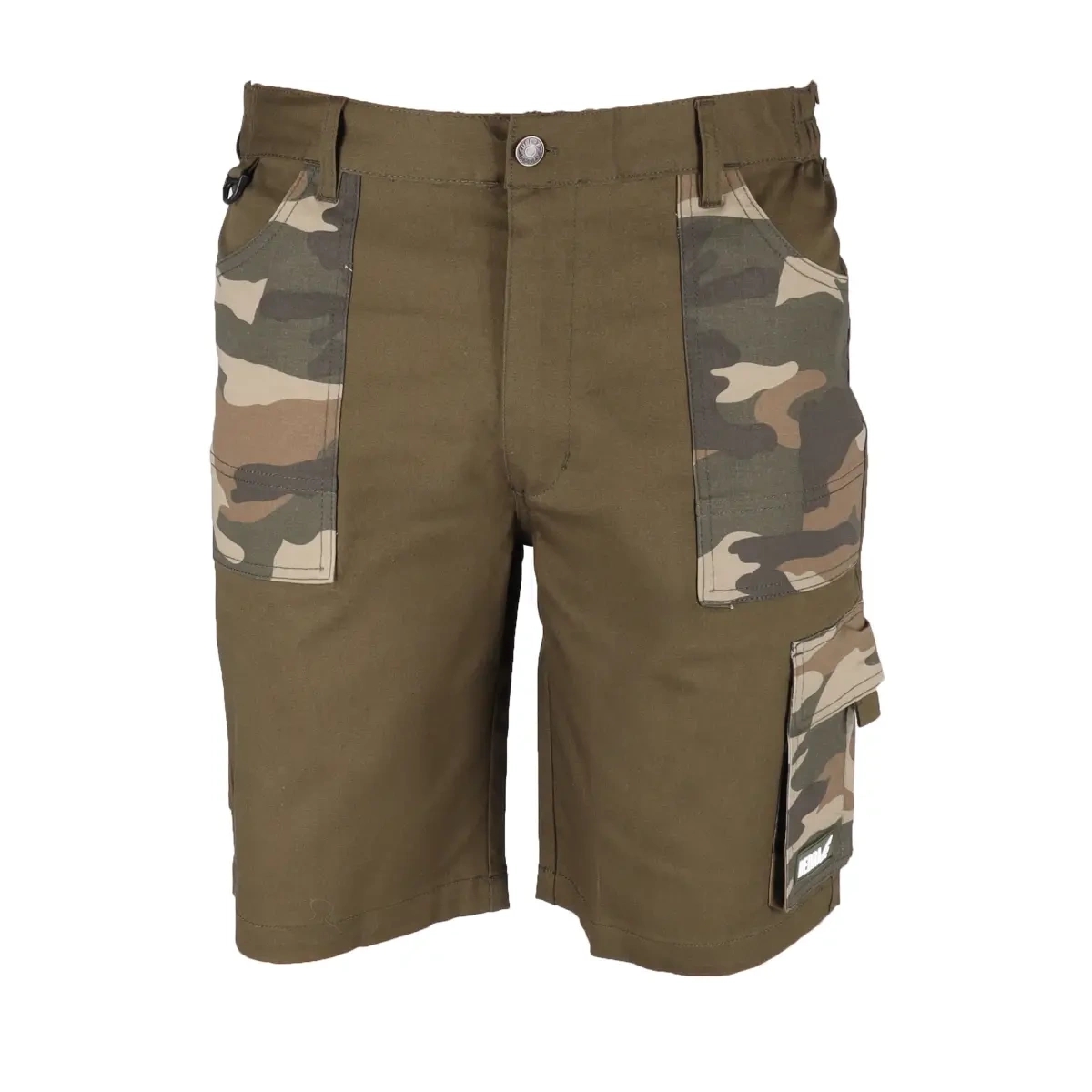 Maskáčové šortky, veľkosť XXL, bavlna+elastan, 240g/m2