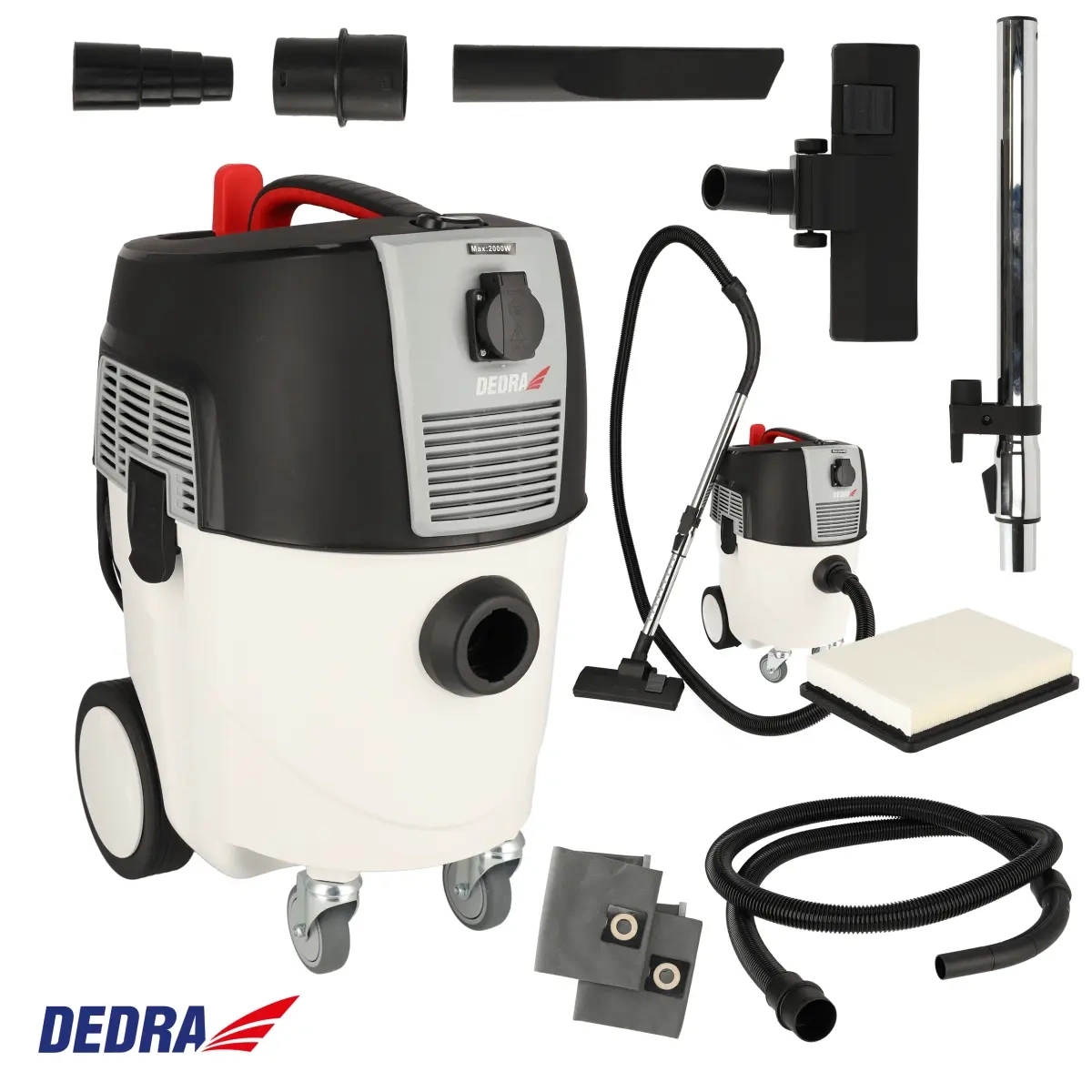 Dielenský vysávač s automatickým oklepom filtra, 1600W