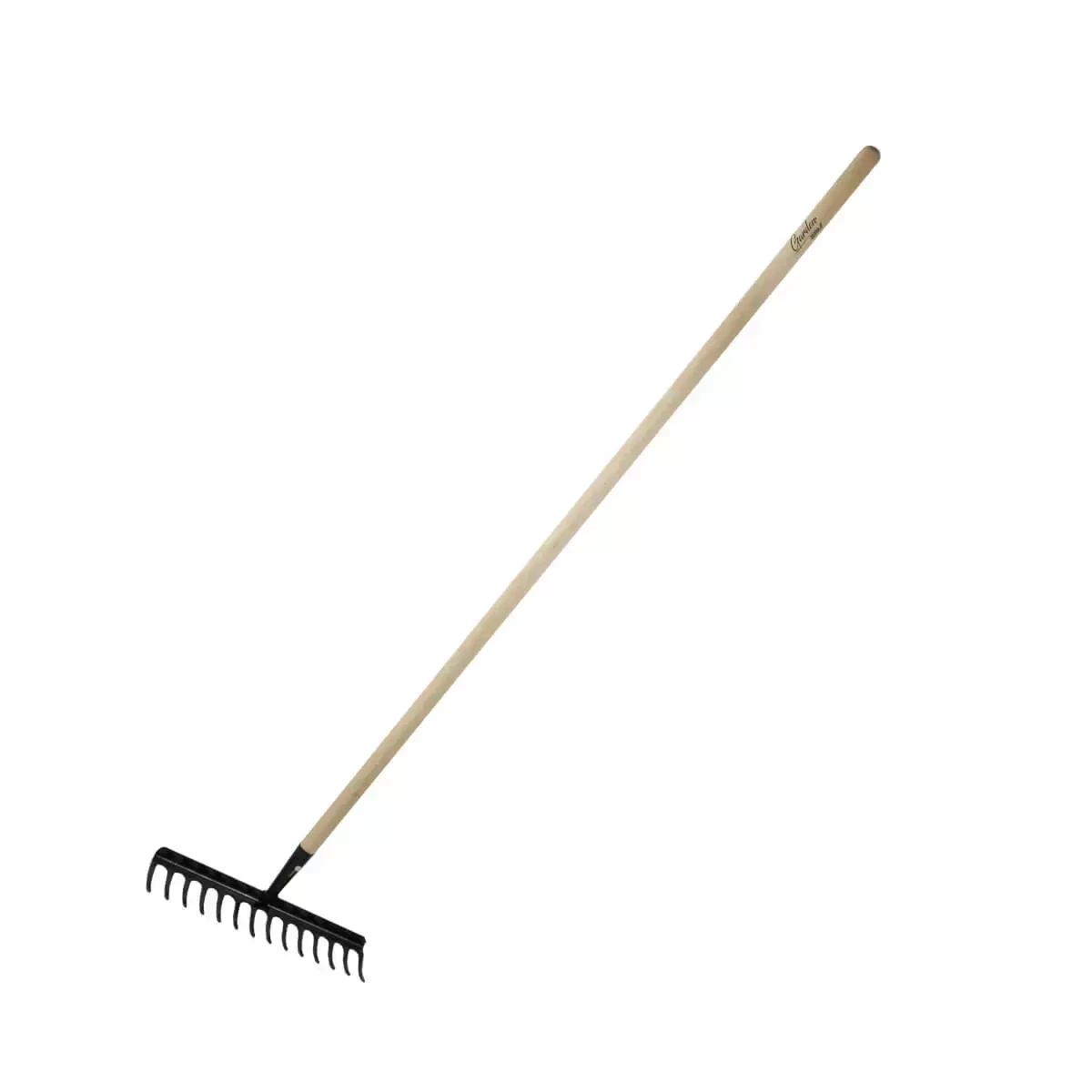 16-zubé vystužené hrable s drevenou násadou, 132cm